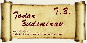 Todor Budimirov vizit kartica